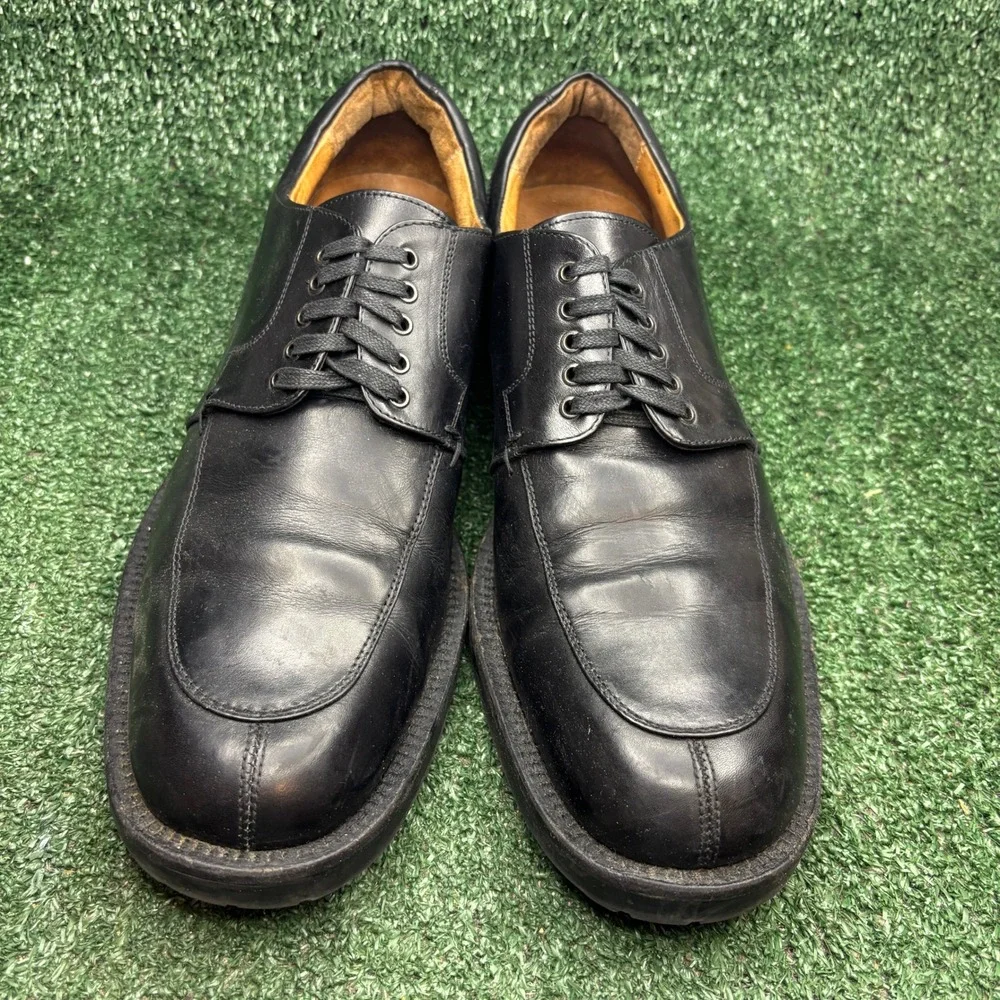 Johnston Murphy‎ Apron Toe Lace Up Leather Oxford Dress Shoe Black Mens 11.5 M